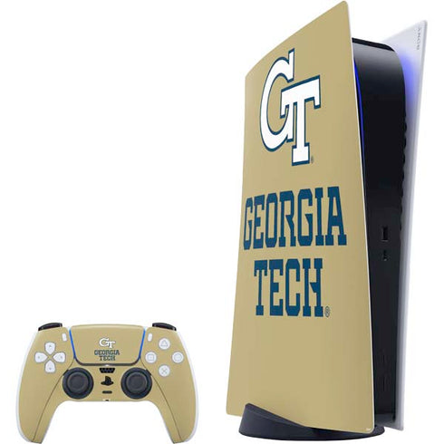 Georgia Institute of Technology Gold LogoType GT PlayStation PS5 Skins